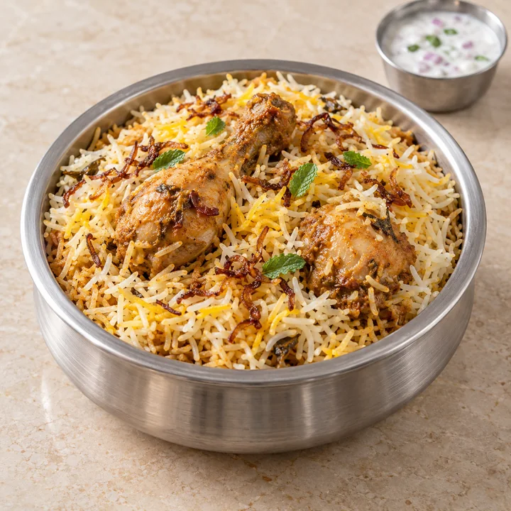Biryani from the restaurant storefront demo